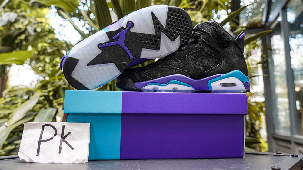 PK GOD Jordan Air Jordan 6 Aqua Black Purple RETAIL MATERIALS READY TO SHIP